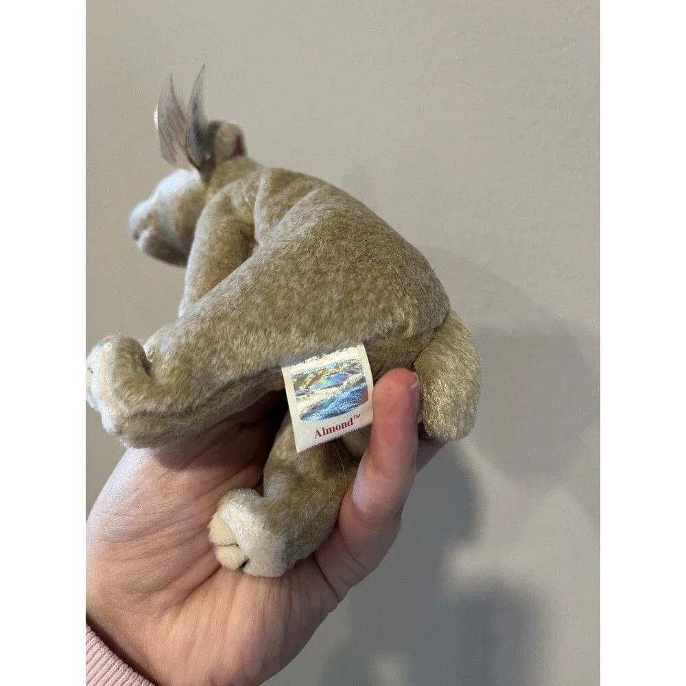 TY Beanie Baby Almond the Beige Bear - Beige